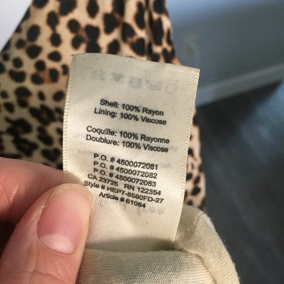 Wilfred Free Leopard Print Slip Dress Size M - Picture 4 of 5